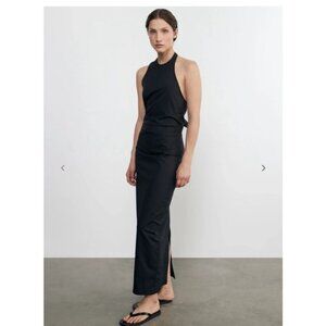 Black Halter Maxi Dress - Women